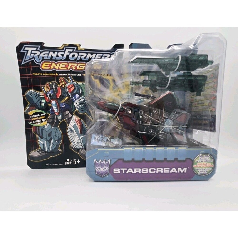 Transformers Energon STARSCREAM Deluxe Class 2003 Hasbro MISB Sealed Black Card